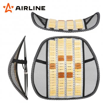 439 р. Подушка поясничная массажная с деревянными вставками AIRLINE AIRLINE asc-bs-17  с доставкой в г. Кемерово. Увеличить фотографию 6