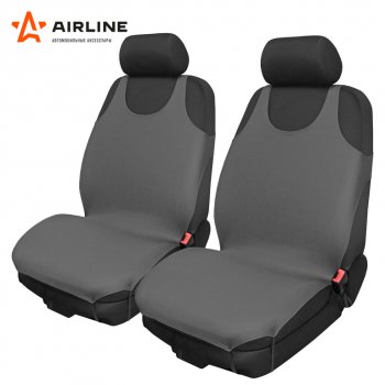 1 099 р. Универсальный чехол сидений (майка, 2 предм., полиэстер) AIRLINE   (серый)  с доставкой в г. Кемерово. Увеличить фотографию 3