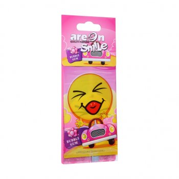 68 р. Ароматизатор подвесной пластина (bubble gum) Smile AREON AREON asd12  с доставкой в г. Кемерово. Увеличить фотографию 1