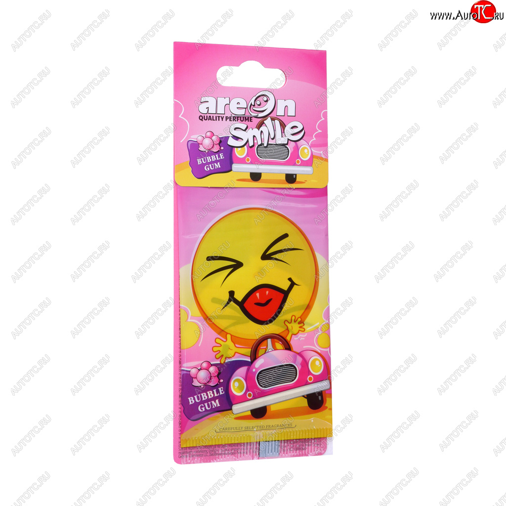 68 р. Ароматизатор подвесной пластина (bubble gum) Smile AREON AREON asd12  с доставкой в г. Кемерово