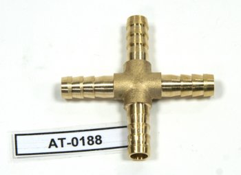 40 р. Переходник для шланга подкачки X-образный d=8мм AT AT at10192  с доставкой в г. Кемерово. Увеличить фотографию 1
