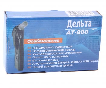 2 789 р. Алкотестер цифровой до 1.99 промилле LCD дисплей, звуковой сигнализатор ДЕЛЬТА ДЕЛЬТА ат-800  с доставкой в г. Кемерово. Увеличить фотографию 4