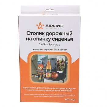789 р. Столик в салон автомобиля многофункциональный черный AIRLINE AIRLINE atc-f-01  с доставкой в г. Кемерово. Увеличить фотографию 3