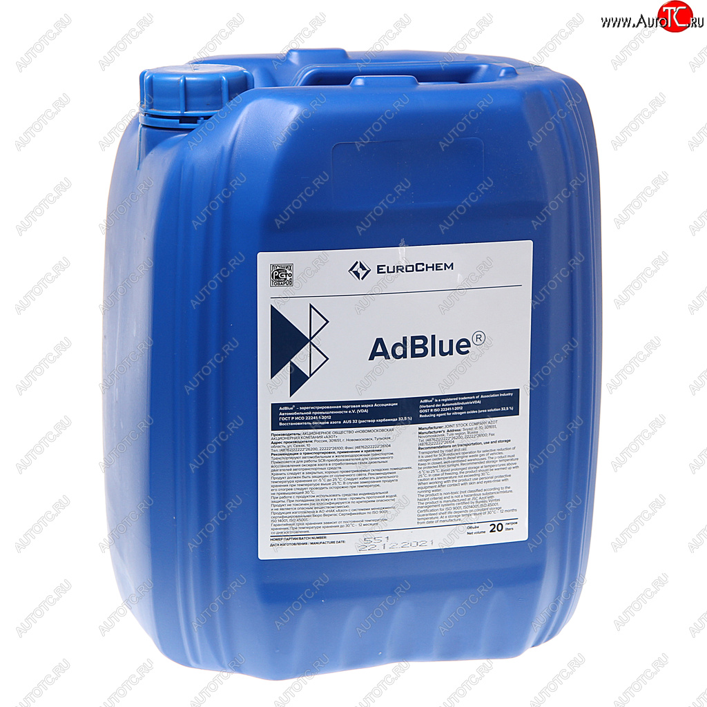 1 069 р. Жидкость адсорбирующая ADBLUE SCR 20л ЕВРОХИМ ЕВРОХИМ aus3220  с доставкой в г. Кемерово