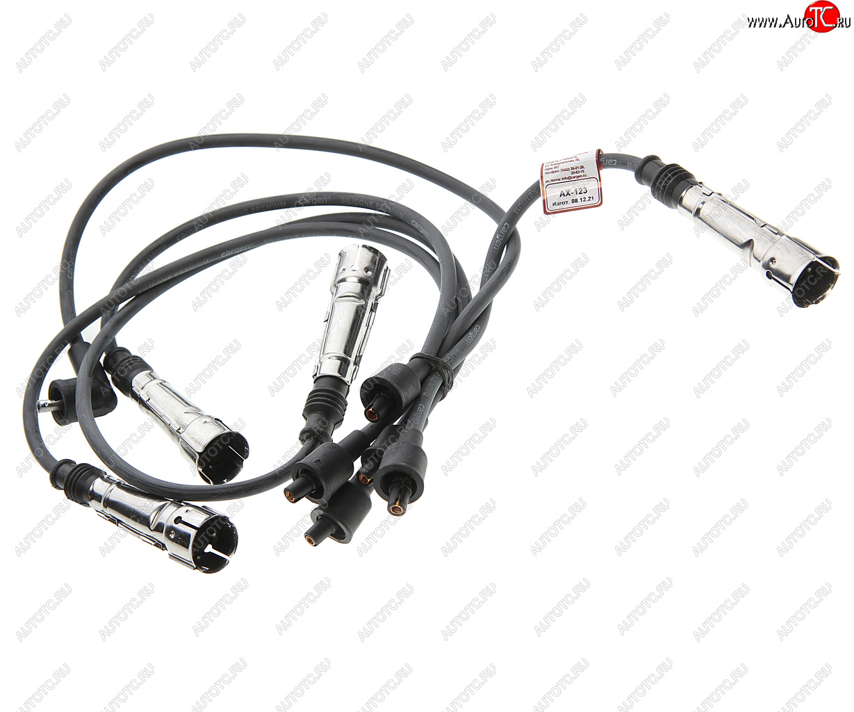 2 459 р. Провод высоковольтный VW Golf 2,Jetta AUDI 80 (80-) комплект CARGEN CARGEN ax123  с доставкой в г. Кемерово