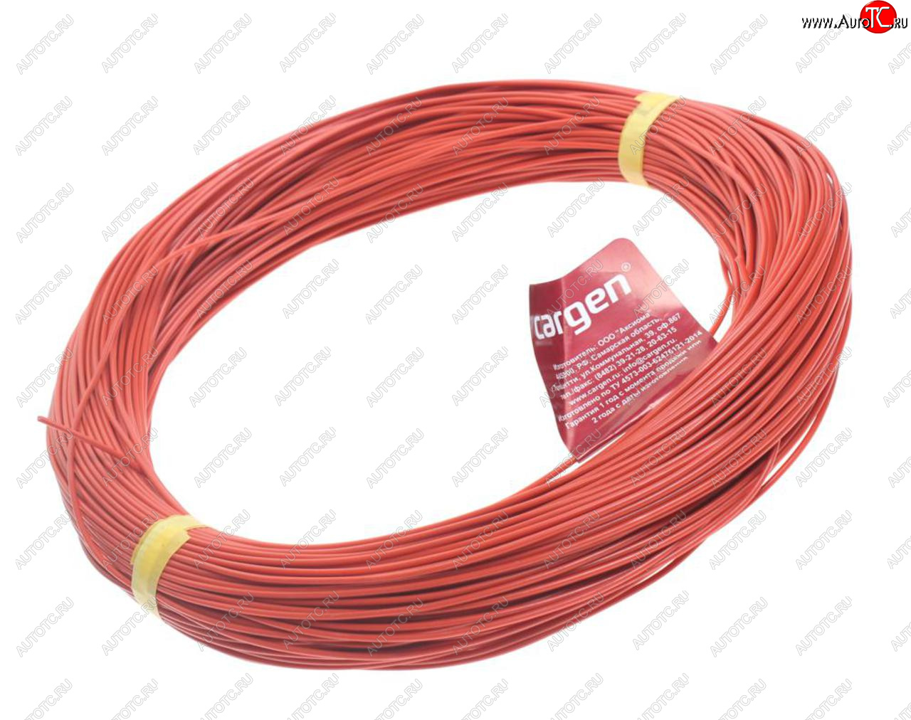 2 179 р. Провод монтажный ПВАМ 100м (сечение 0.75 кв.мм) красный CARGEN CARGEN ax3501001  с доставкой в г. Кемерово