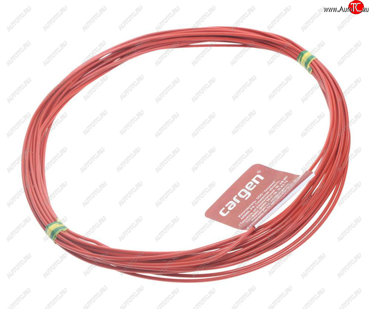 379 р. Провод монтажный ПВАМ 10м (сечение 1.0 кв.мм) красный CARGEN CARGEN ax3531  с доставкой в г. Кемерово