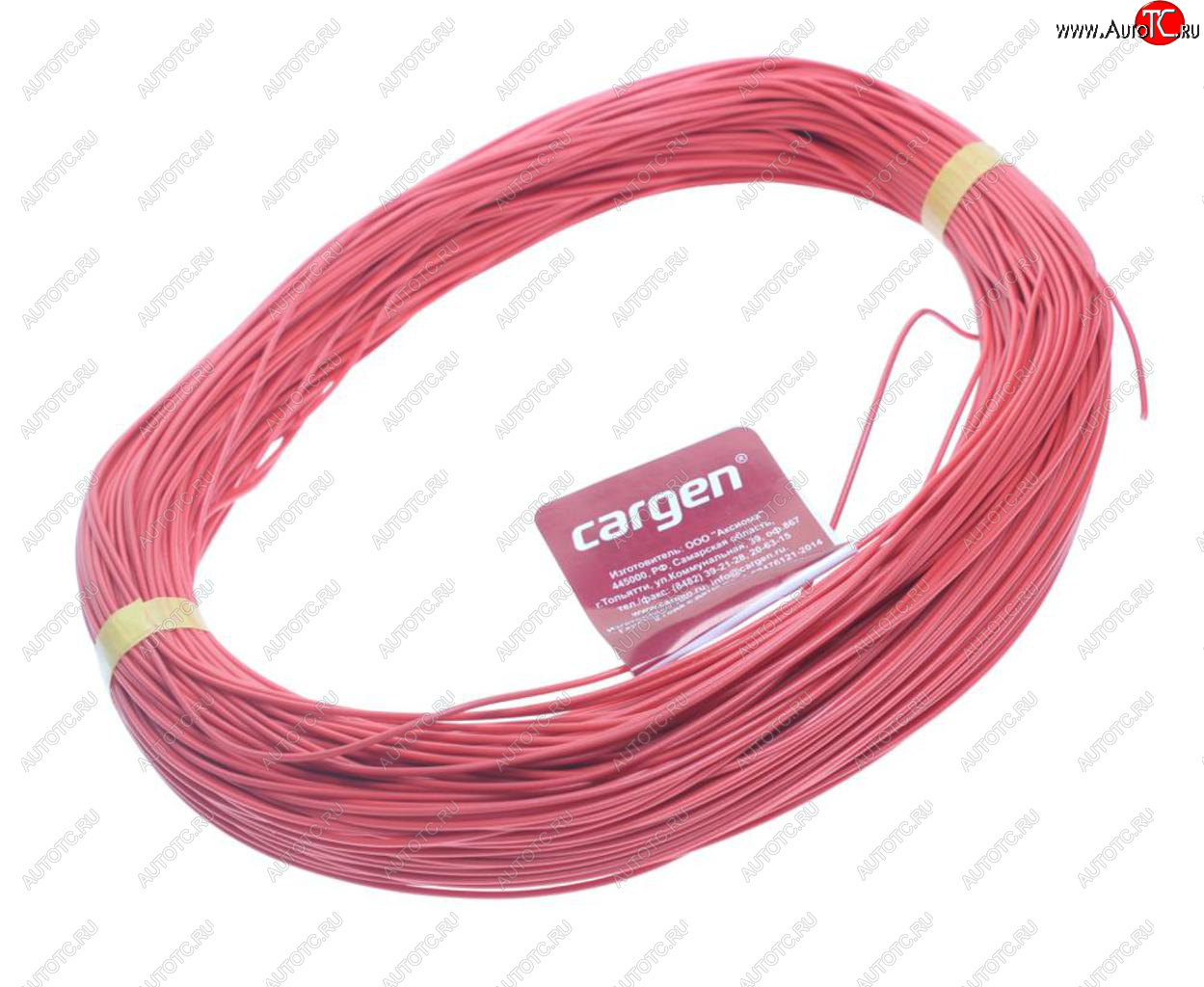 1 649 р. Провод монтажный ПВАМ 100м (сечение 0.5 кв.мм) красный CARGEN CARGEN ax3561001  с доставкой в г. Кемерово