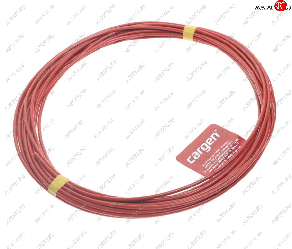 729 р. Провод монтажный ПВАМ 10м (сечение 2.5 кв.мм) красный CARGEN CARGEN ax3591  с доставкой в г. Кемерово