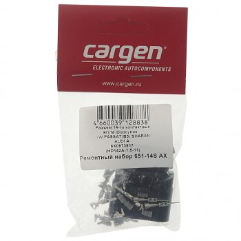 499 р. Разъем VW AUDI 14-ти контактный жгута форсунок CARGEN CARGEN ax65114s  с доставкой в г. Кемерово. Увеличить фотографию 3