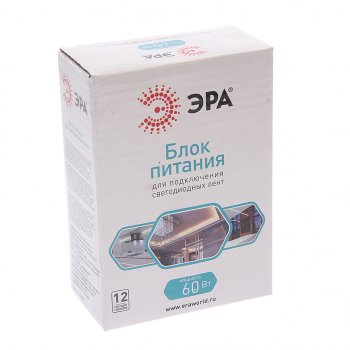 1 099 р. Блок питания светодиодной ленты 12V 60W IP20 ЭРА ЭРА б0044740  с доставкой в г. Кемерово. Увеличить фотографию 3