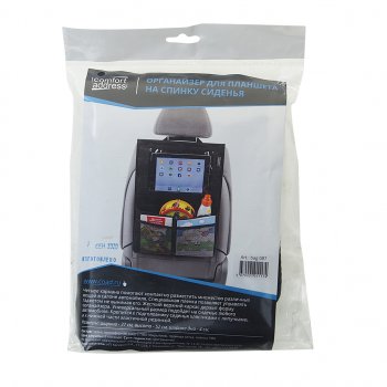 579 р. Органайзер на спинку сиденья с держателем планшета черный COMFORT ADDRESS COMFORT ADDRESS bag-087  с доставкой в г. Кемерово. Увеличить фотографию 1
