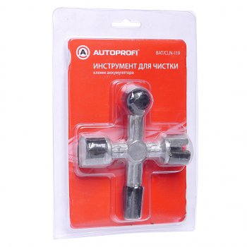669 р. Щетка для очистки клемм АКБ AUTOPROFI AUTOPROFI batcln-119  с доставкой в г. Кемерово. Увеличить фотографию 1