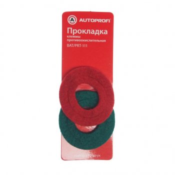 165 р. Прокладка для клемм аккумулятора противоокислительная 2шт. AUTOPROFI AUTOPROFI baтprt-111  с доставкой в г. Кемерово. Увеличить фотографию 1