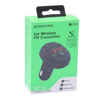 989 р. Устройство зарядное в прикуриватель с трансмиттером (bluetooth,hands free) BOROFONE BOROFONE bc26  с доставкой в г. Кемерово. Увеличить фотографию 4