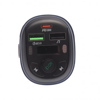 1 579 р. Устройство зарядное в прикуриватель с трансмиттером (bluetooth,hands free) черное BOROFONE BOROFONE bc47 dark blue  с доставкой в г. Кемерово. Увеличить фотографию 3