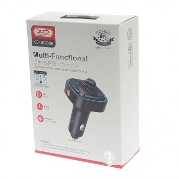 959 р. Устройство зарядное в прикуриватель с трансмиттером (bluetooth,hands free) черное XO XO bcc08 black  с доставкой в г. Кемерово. Увеличить фотографию 3