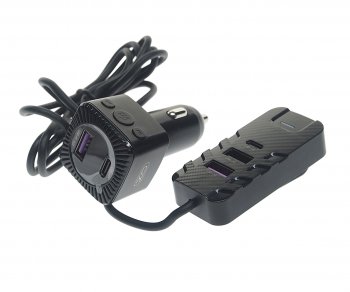 1 179 р. Устройство зарядное в прикуриватель с трансмиттером (bluetooth,hands free) черное XO XO bcc13 black  с доставкой в г. Кемерово. Увеличить фотографию 2