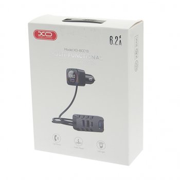 1 179 р. Устройство зарядное в прикуриватель с трансмиттером (bluetooth,hands free) черное XO XO bcc13 black  с доставкой в г. Кемерово. Увеличить фотографию 3
