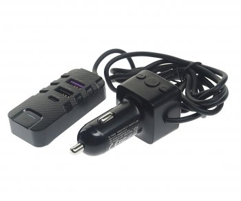 1 179 р. Устройство зарядное в прикуриватель с трансмиттером (bluetooth,hands free) черное XO XO bcc13 black  с доставкой в г. Кемерово. Увеличить фотографию 1