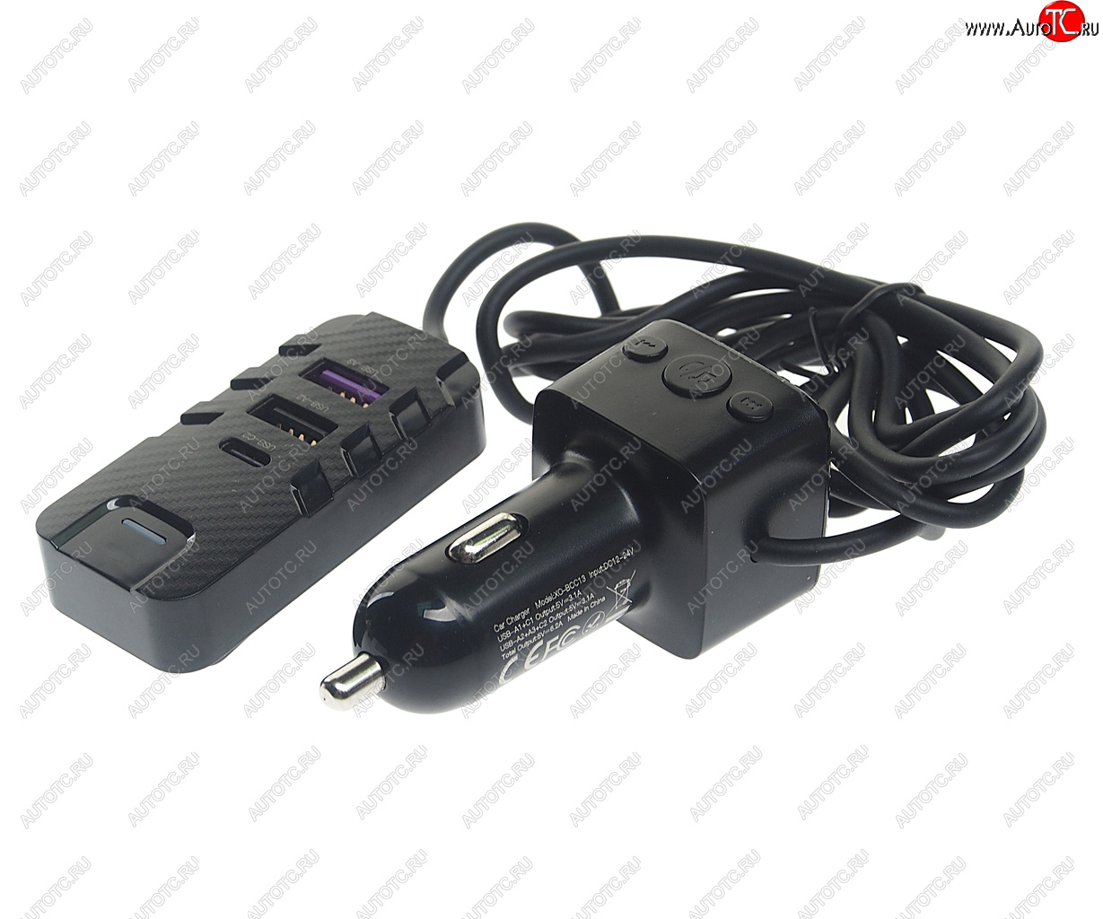 1 179 р. Устройство зарядное в прикуриватель с трансмиттером (bluetooth,hands free) черное XO XO bcc13 black  с доставкой в г. Кемерово