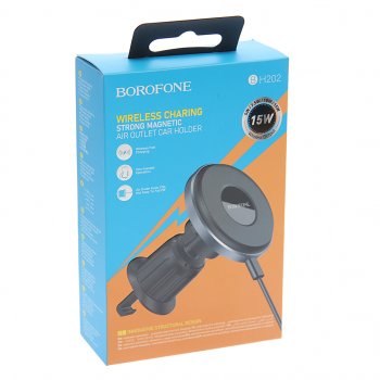 1 069 р. Держатель телефона с беспроводной зарядкой BOROFONE BOROFONE bh202  с доставкой в г. Кемерово. Увеличить фотографию 4