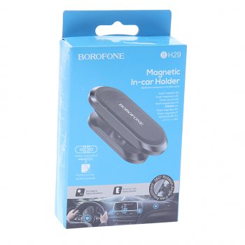 349 р. Держатель телефона универсальный магнитный черный BOROFONE BOROFONE bh29 black  с доставкой в г. Кемерово. Увеличить фотографию 3