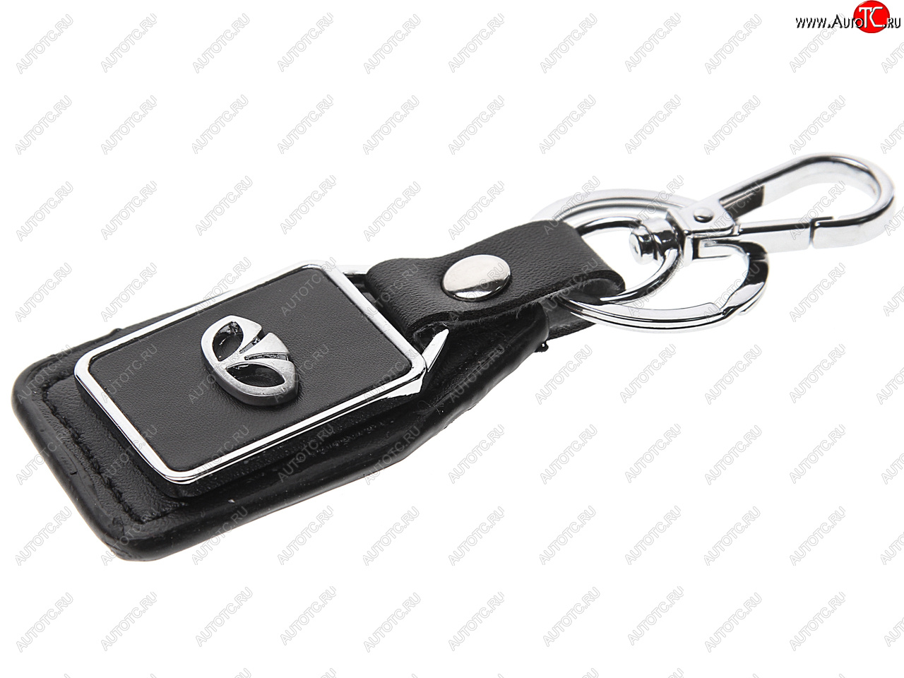 189 р. Брелок DAEWOO черный, металл, кожа MASHINOKOM MASHINOKOM bkn 022  с доставкой в г. Кемерово