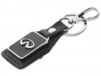 189 р. Брелок INFINITI черный, металл, кожа MASHINOKOM MASHINOKOM bkn 034  с доставкой в г. Кемерово. Увеличить фотографию 1