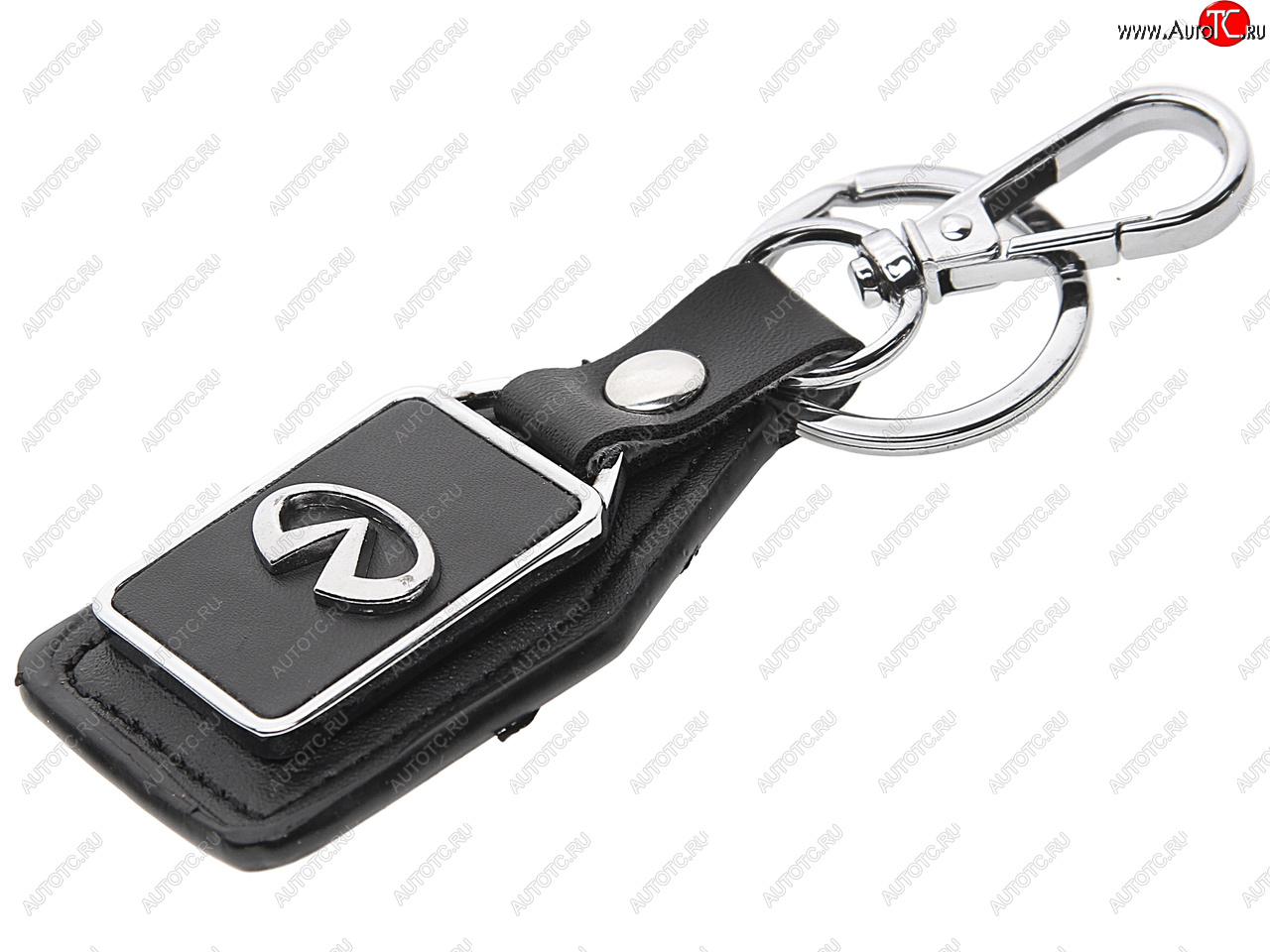 189 р. Брелок INFINITI черный, металл, кожа MASHINOKOM MASHINOKOM bkn 034  с доставкой в г. Кемерово