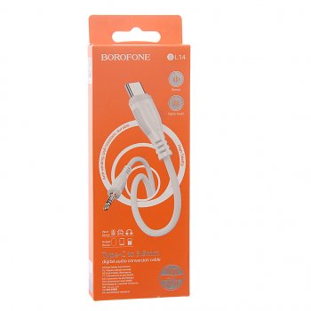 264 р. Переходник USB Type C на jack 3.5 BOROFONE BOROFONE bl14 white BOROFONE bl14 white  с доставкой в г. Кемерово. Увеличить фотографию 3