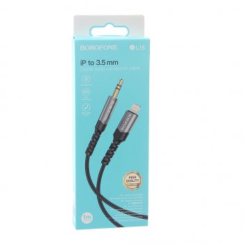 559 р. Переходник iPhone (5-) на jack 3.5 BOROFONE BOROFONE bl15 metal gray BOROFONE bl15 metal gray  с доставкой в г. Кемерово. Увеличить фотографию 3