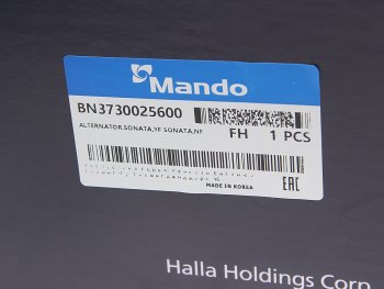 23 999 р. Генератор HYUNDAI ix35 (11-) (2.0) (110А,13.5V) MANDO MANDO bn3730025600 MANDO bn3730025600  с доставкой в г. Кемерово. Увеличить фотографию 6