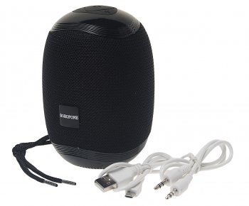 979 р. Колонка беспроводная bluetooth BOROFONE BOROFONE br6 black BOROFONE br6 black  с доставкой в г. Кемерово. Увеличить фотографию 1