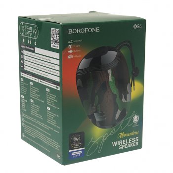 869 р. Колонка беспроводная bluetooth BOROFONE BOROFONE br6 camouflage green  с доставкой в г. Кемерово. Увеличить фотографию 4