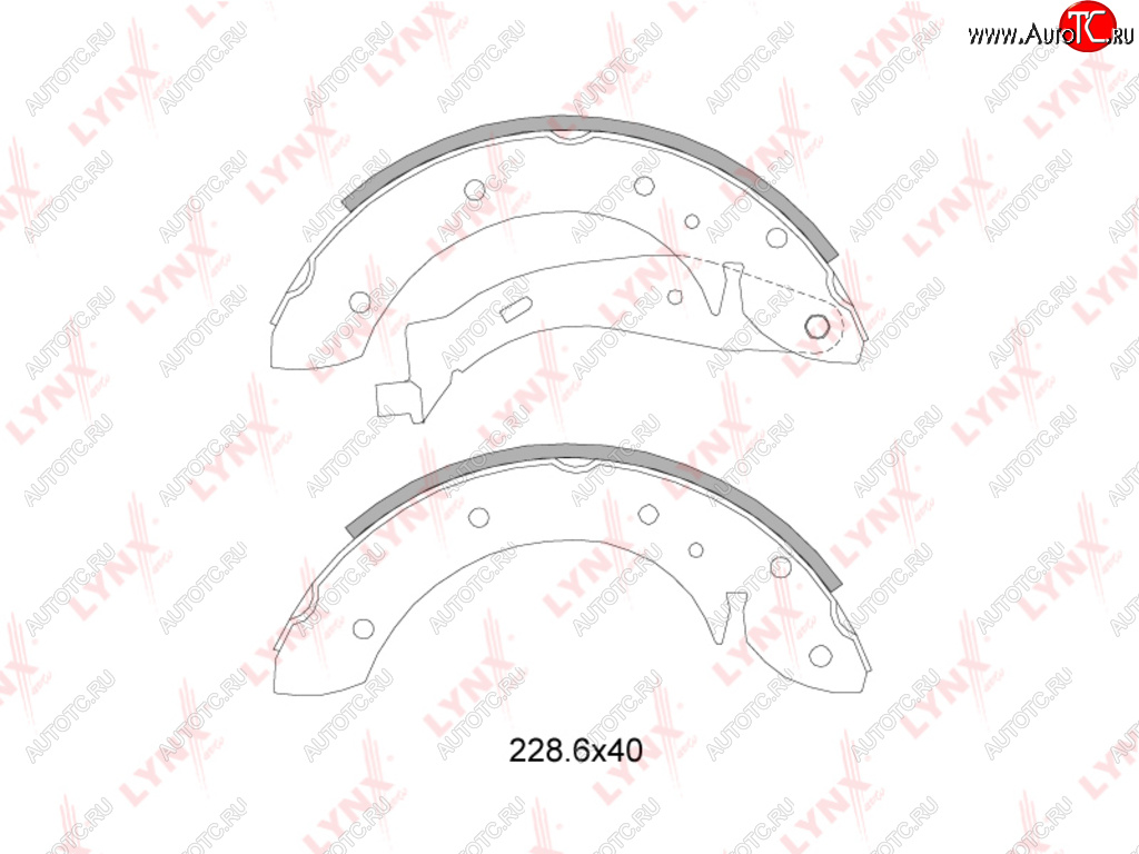2 399 р. Колодки тормозные задние барабанные(4шт.) LYNX CITROEN Berlingo M59 рестайлинг (2002-2012)  с доставкой в г. Кемерово