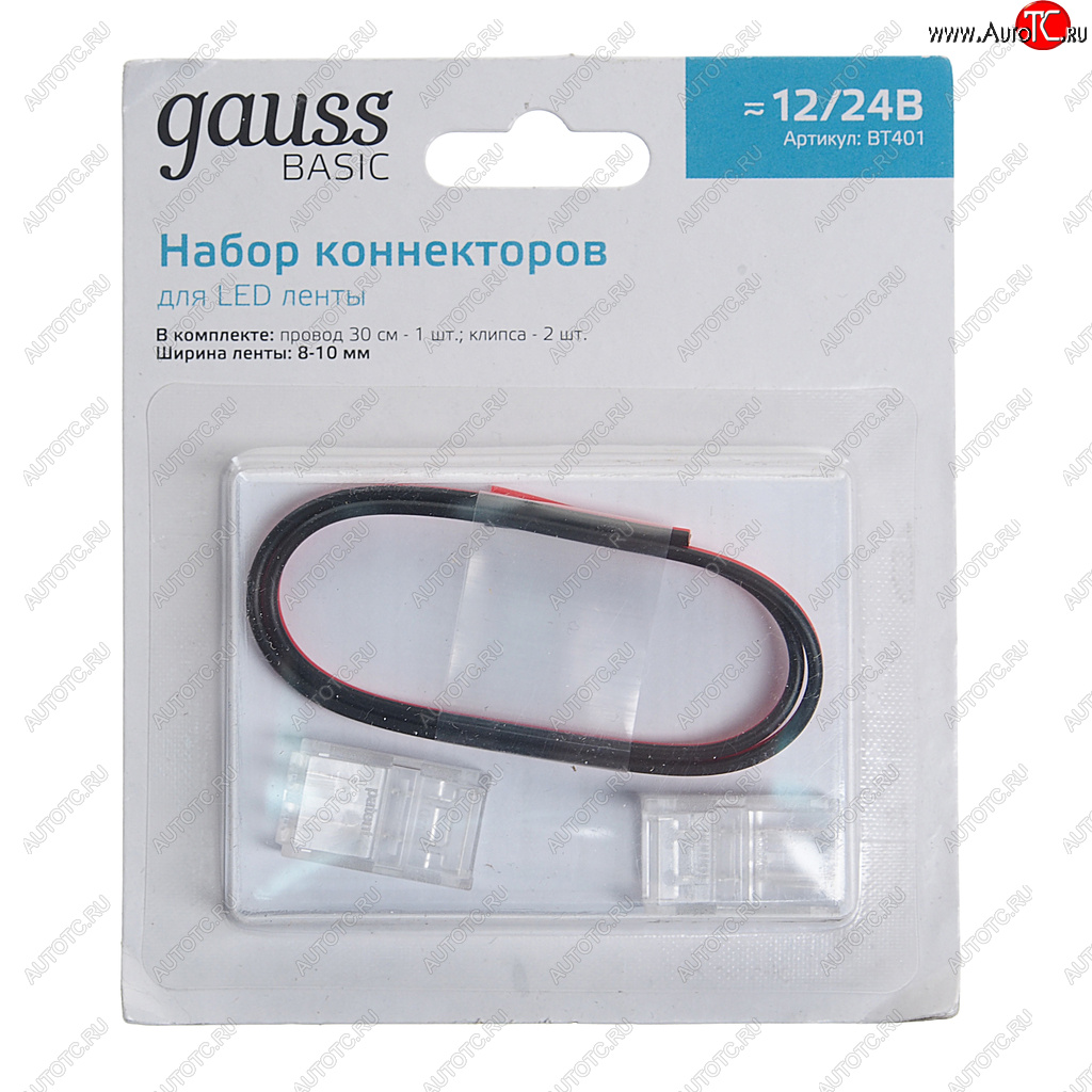 94 р. Коннектор для светодиодной ленты GAUSS GAUSS bt401  с доставкой в г. Кемерово