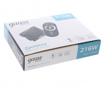 2 369 р. Диммер для светодиодной ленты 12V 216W Basic GAUSS GAUSS bt601  с доставкой в г. Кемерово. Увеличить фотографию 5