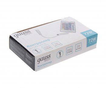 299 р. Контроллер для светодиодной ленты RGB 12V 72W Basic GAUSS GAUSS bt610  с доставкой в г. Кемерово. Увеличить фотографию 3