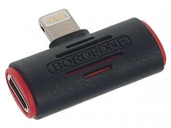 274 р. Переходник iPhone (5-) на 2 iPhone (5-) черный BOROFONE BOROFONE bv6 black  с доставкой в г. Кемерово. Увеличить фотографию 2