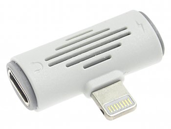 274 р. Переходник iPhone (5-) на 2 iPhone (5-) белый BOROFONE BOROFONE bv6 white  с доставкой в г. Кемерово. Увеличить фотографию 2