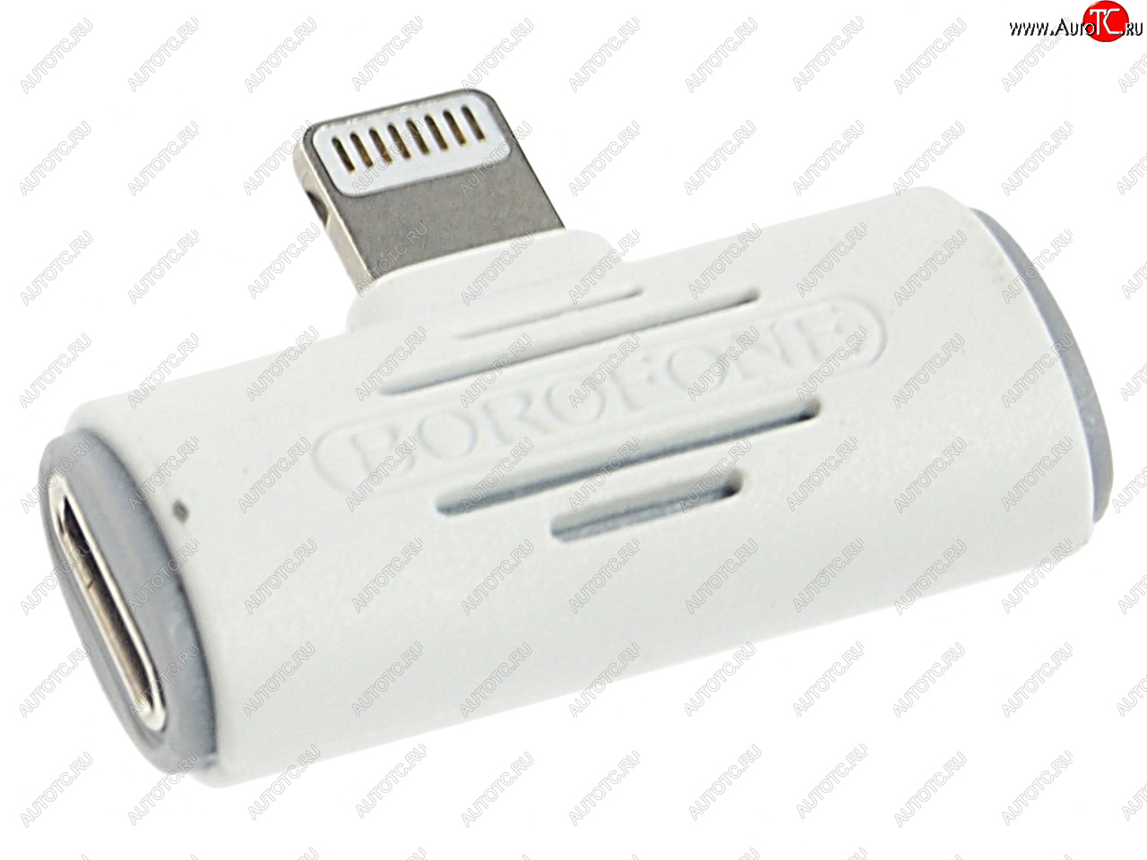 274 р. Переходник iPhone (5-) на 2 iPhone (5-) белый BOROFONE BOROFONE bv6 white  с доставкой в г. Кемерово