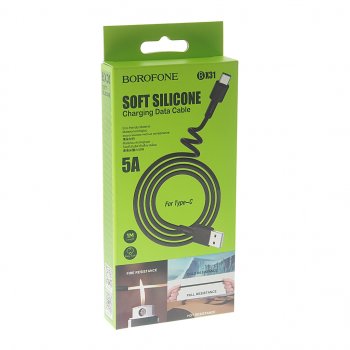 271 р. Кабель USB Type C 1м черный BOROFONE BOROFONE bx31 black  с доставкой в г. Кемерово. Увеличить фотографию 2