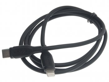 349 р. Кабель iPhone (5-)-USB Type C 1м черный BOROFONE BOROFONE bx42 black  с доставкой в г. Кемерово. Увеличить фотографию 1