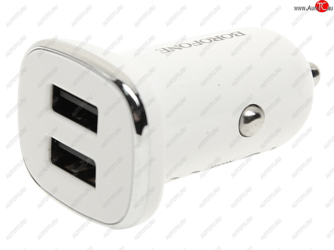 195 р. Устройство зарядное в прикуриватель 2USB 12V белое BOROFONE BOROFONE bz12  с доставкой в г. Кемерово