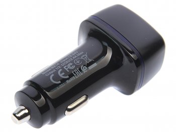 239 р. Устройство зарядное в прикуриватель 2USB 12V черное BOROFONE BOROFONE bz14 black  с доставкой в г. Кемерово. Увеличить фотографию 2