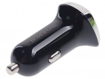 399 р. Устройство зарядное в прикуриватель 2USB 12V черное BOROFONE BOROFONE bz15 black  с доставкой в г. Кемерово. Увеличить фотографию 2