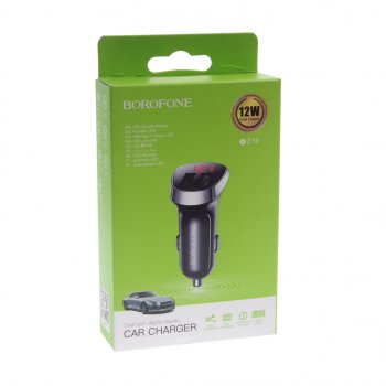 399 р. Устройство зарядное в прикуриватель 2USB 12V черное BOROFONE BOROFONE bz15 black  с доставкой в г. Кемерово. Увеличить фотографию 3