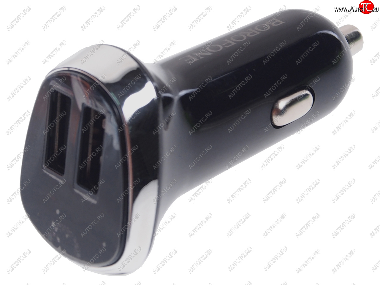 399 р. Устройство зарядное в прикуриватель 2USB 12V черное BOROFONE BOROFONE bz15 black  с доставкой в г. Кемерово