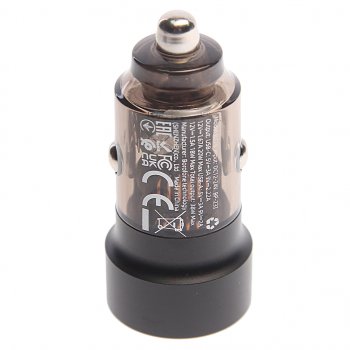 619 р. Устройство зарядное в прикуриватель 1USB + 1 Type C 12V BOROFONE BOROFONE bz20 transparent black  с доставкой в г. Кемерово. Увеличить фотографию 2